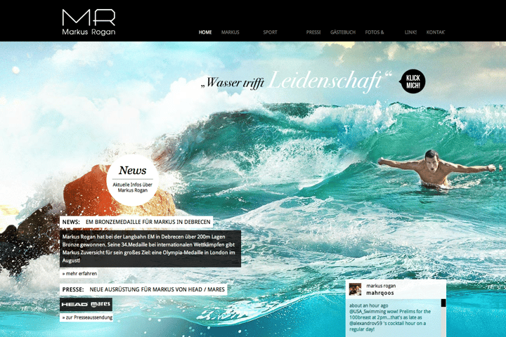 Markus Rogan website preview